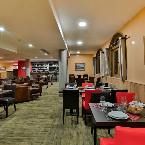 The dining area