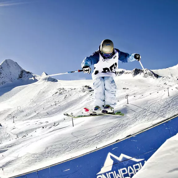 skier doing a trick