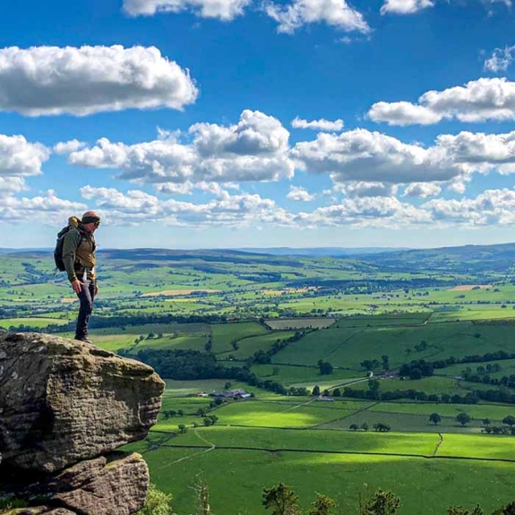 Matt Henderson looking across the valley