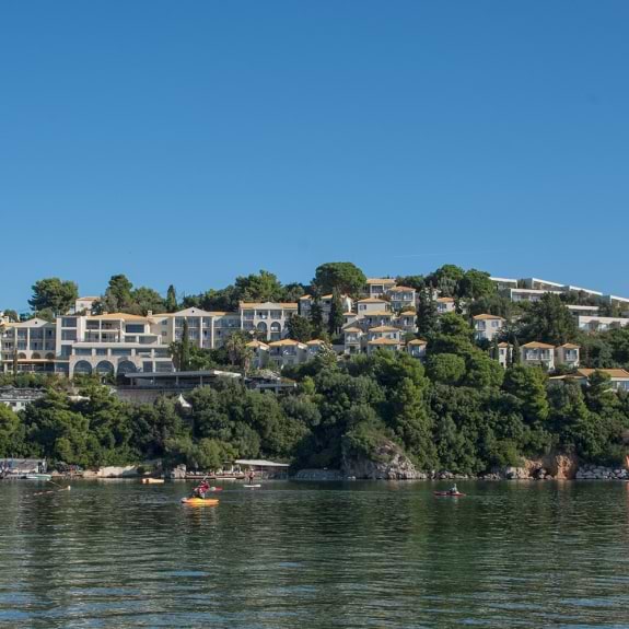 View of the beachclub the water