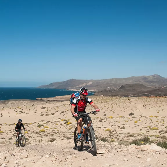unique scenery and terrain on the mountain bike rides