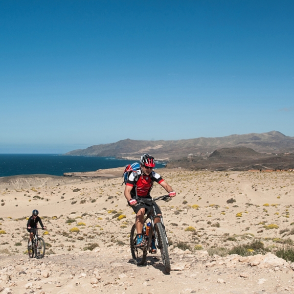 unique scenery and terrain on the mountain bike rides