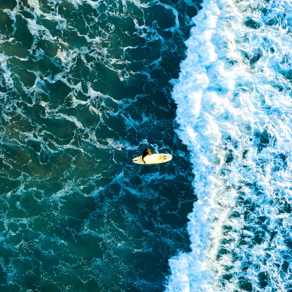 surfing at La Pared