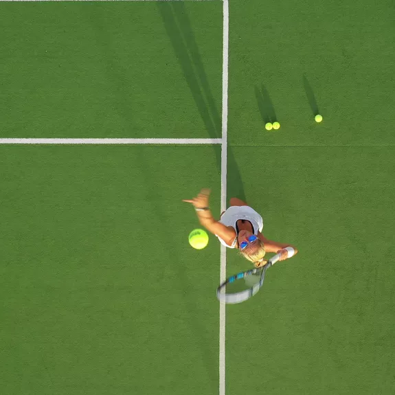 two AstroTurf courts