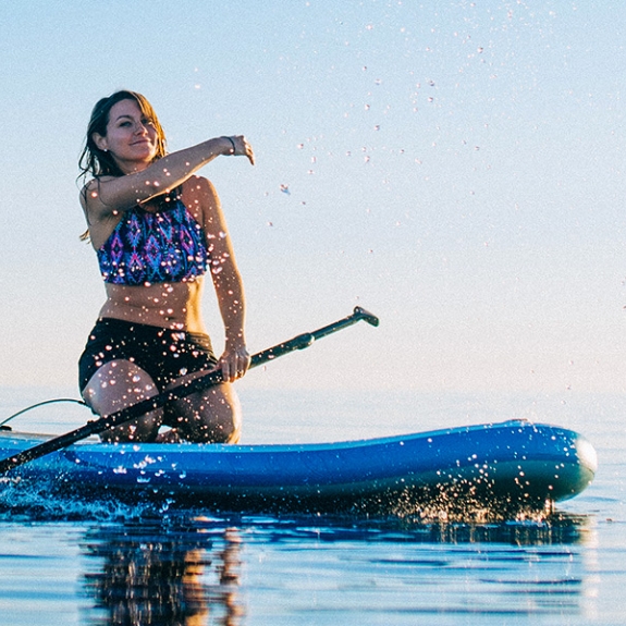 girl on paddle board