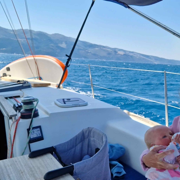 Sarah Ayton OBE Neilson Flotilla Sailing Holiday (with baby)