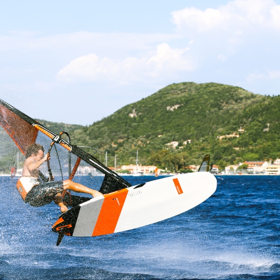 Windsurfing at Cosmos Beach Club