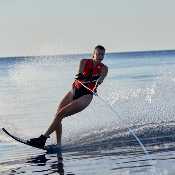 Mono skiing at Levante Beach Club