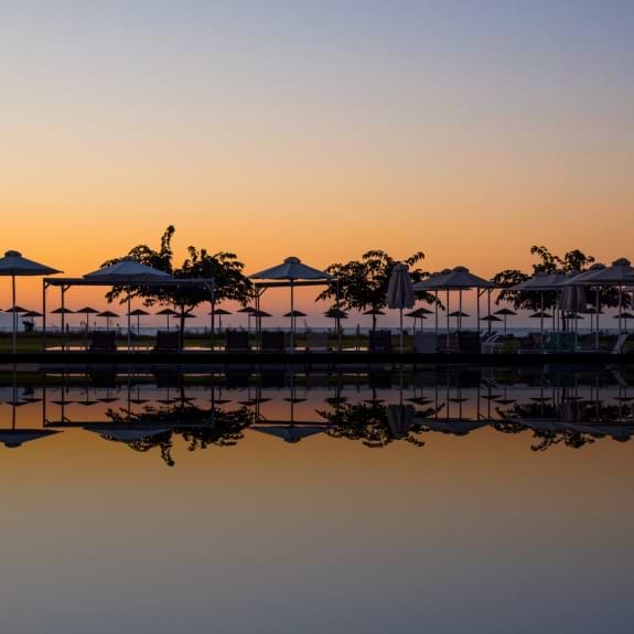 Sunset views at Messini Beach Club