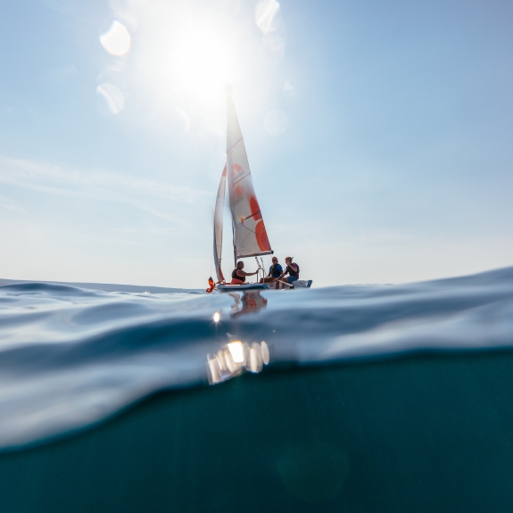 Dinghy sailing in Croatia