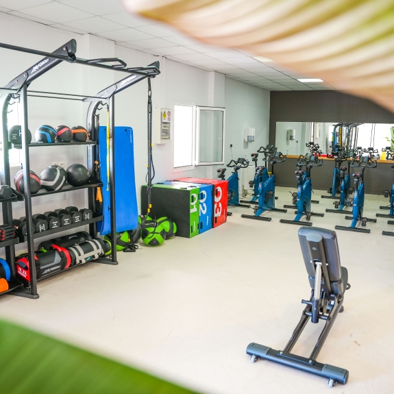 Studio with indoor cycling at Vounaki Beach Club