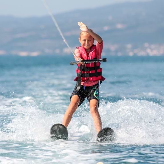 Water-skiing for everyone at Messini Beach Club