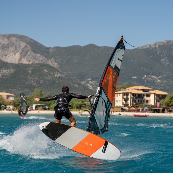 Windsurfing at Cosmos Beach Club