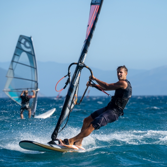 Windsurfing at Cosmos Beach Club