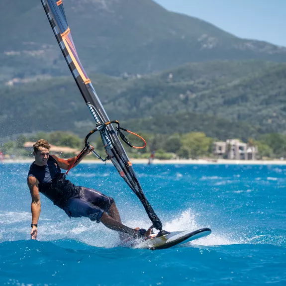Windsurfing at Cosmos Beach Club