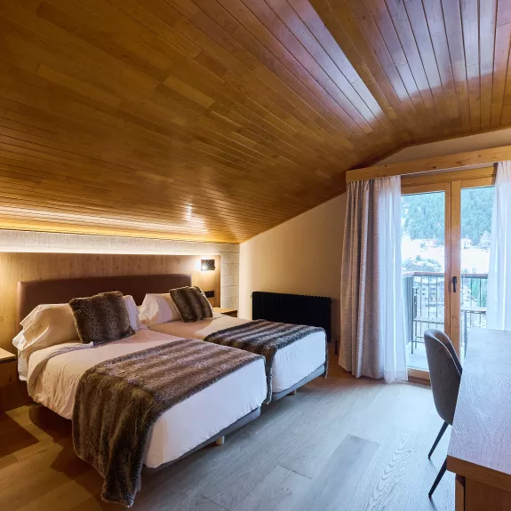 One of our recently refurbished eave twin or double rooms
