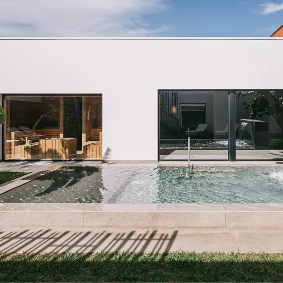 Spa and outdoor pool