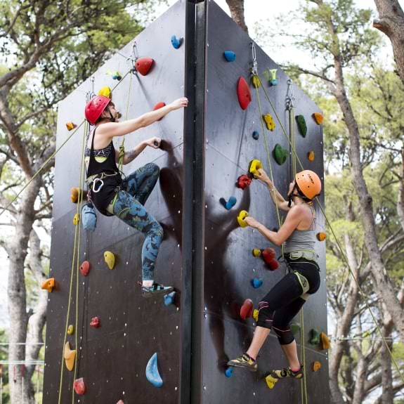 Climbing wall at Alana Beach Club