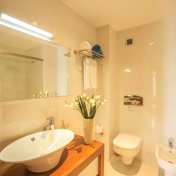 Double room ensuite at Messini Beach Club