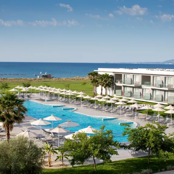 Hotel rooms at Messini Beach Club