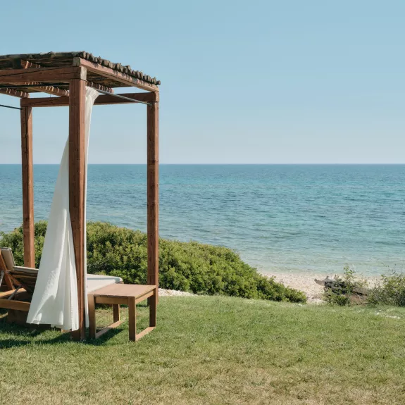 Beach cabana at Neilson | Mangia's Torre del Barone