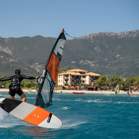 Windsurfing at Cosmos Beach Club