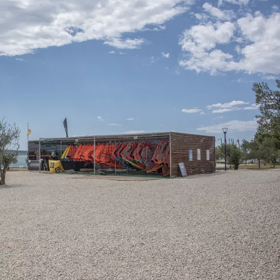 Windsurf racks at Alana Beach Club