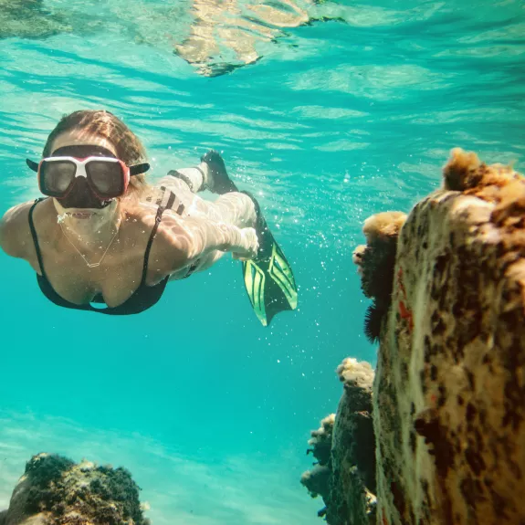Snorkelling in the crystal clear waters at Neilson | Cook's Club Adakoy