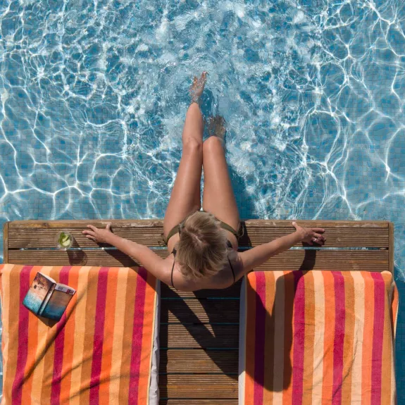 Swimming pool at Buca Beach Club