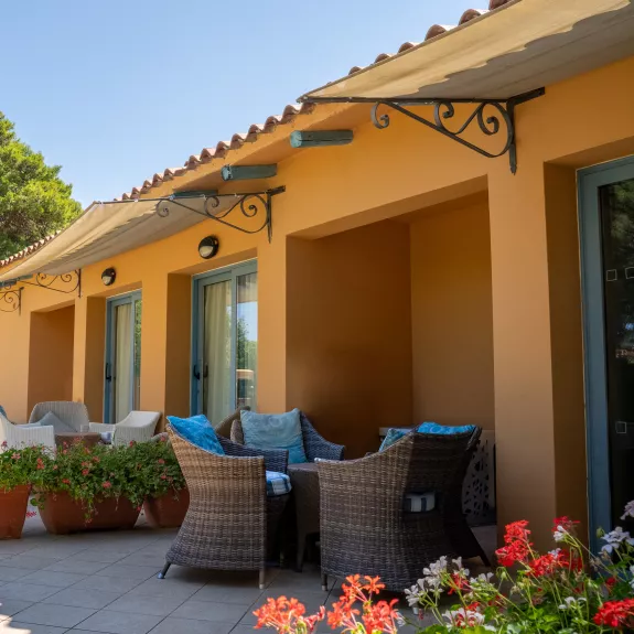 Lovely terraces at Baia dei Mori Beach Club