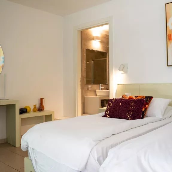 Twin room interior at Baia dei Mori Beach Club