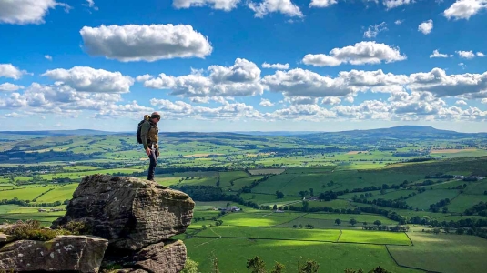 Matt Henderson looking across the valley