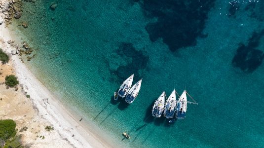 Docked in a secluded bay