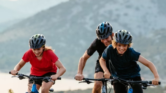 Mountain biking with kids in Greece