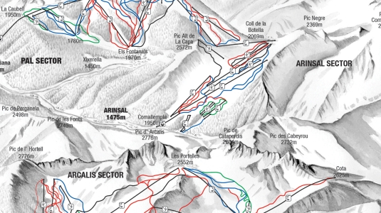Arinsal piste map