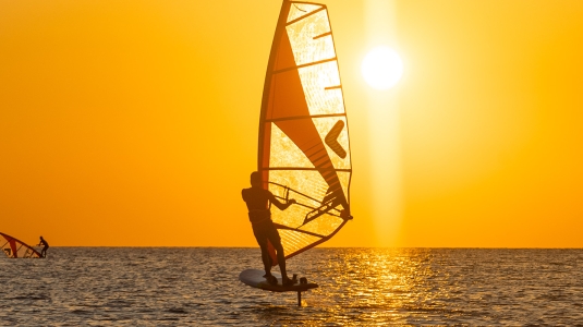 Windsurf foil at Levante Beach Beachclub
