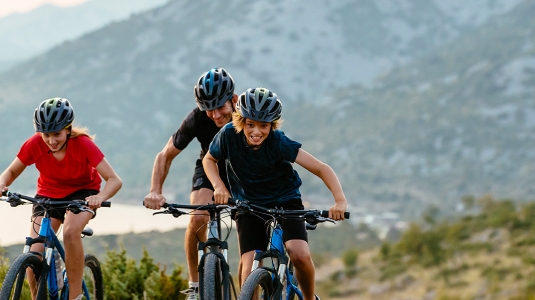 Family cycling