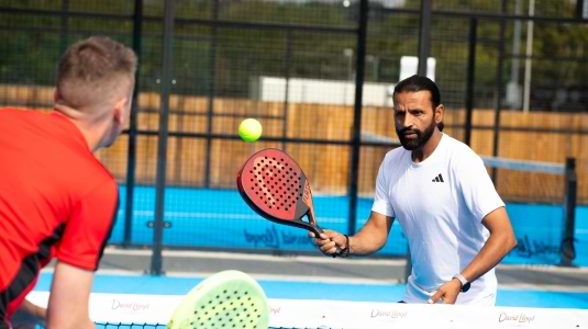 men playing padel