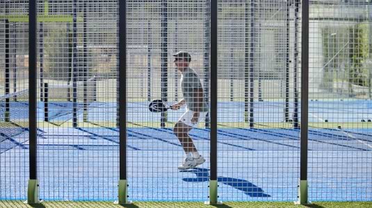 man playing padel