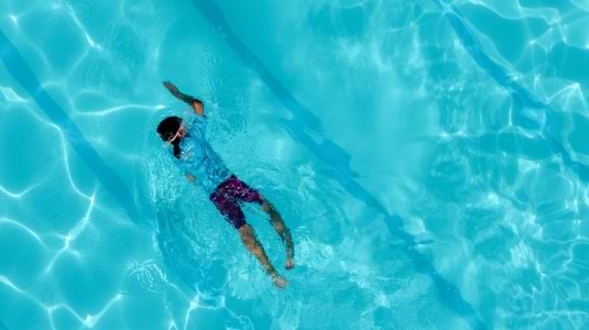Girl swimming