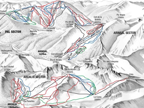 Arinsal piste map