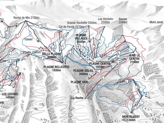 La Plagne piste map