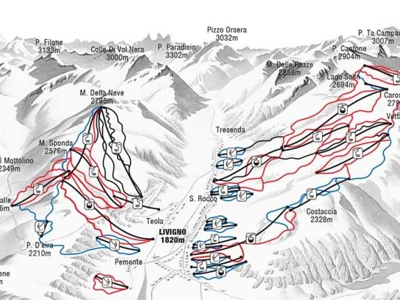 Livigno piste map