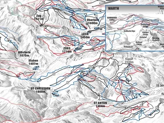 St Anton piste map