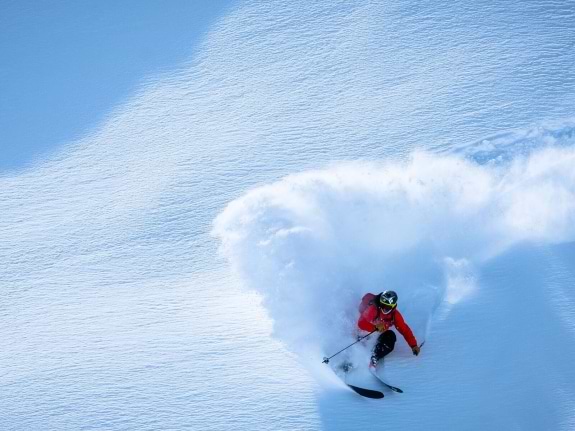 Man skiing in France