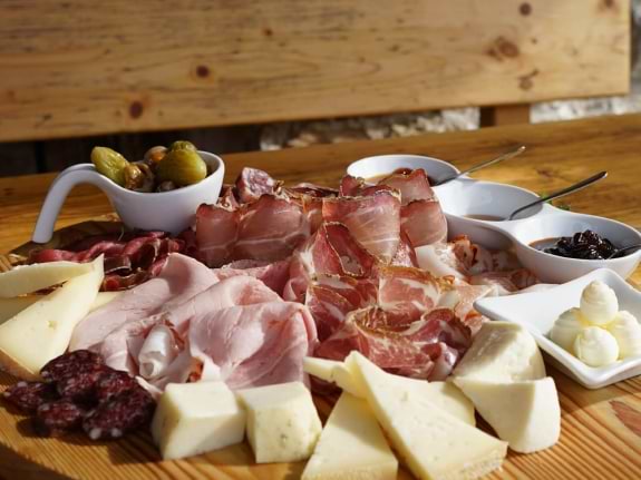 Meat and cheese platter