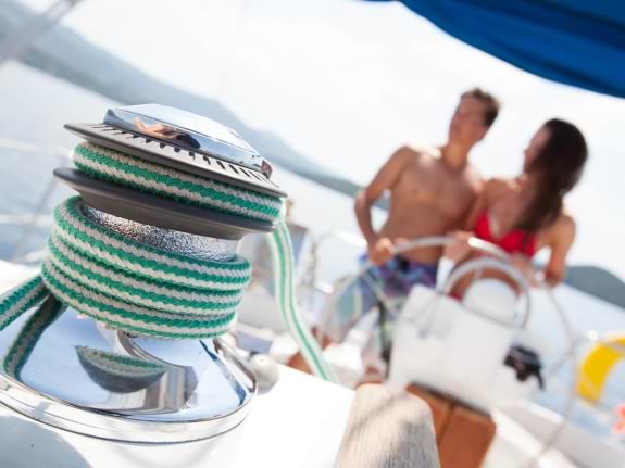 Couple on a yacht