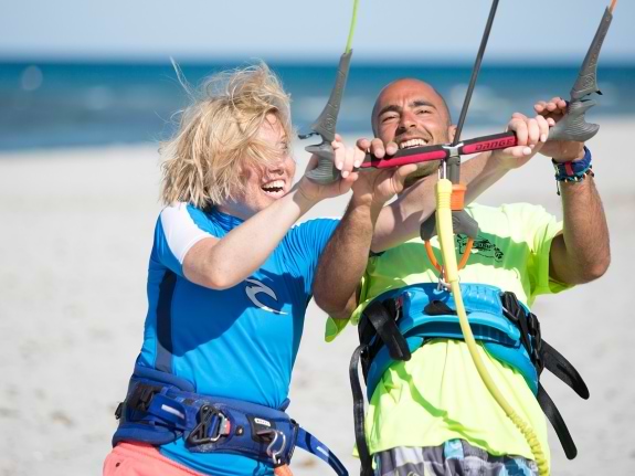 learning to kitesurf