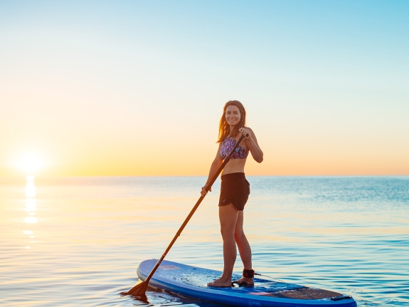 woman on paddle board