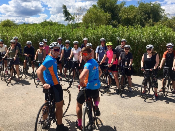 Neilson team on bike ride